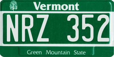 VT license plate NRZ352