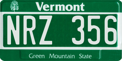 VT license plate NRZ356