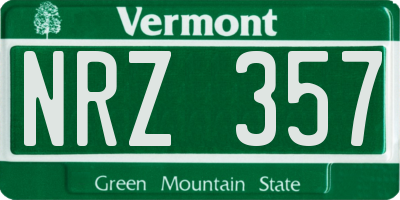 VT license plate NRZ357
