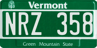 VT license plate NRZ358