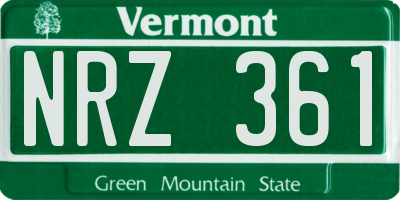 VT license plate NRZ361