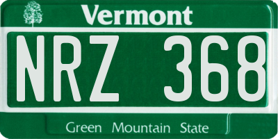 VT license plate NRZ368