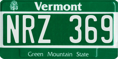VT license plate NRZ369