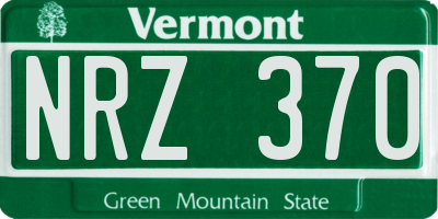 VT license plate NRZ370