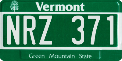 VT license plate NRZ371