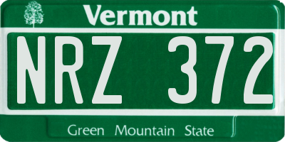 VT license plate NRZ372