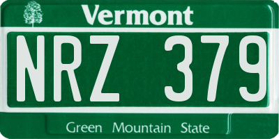 VT license plate NRZ379