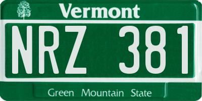 VT license plate NRZ381