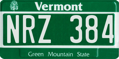 VT license plate NRZ384
