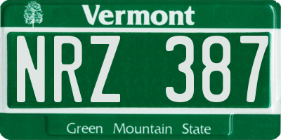 VT license plate NRZ387