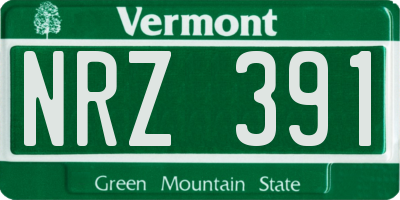 VT license plate NRZ391