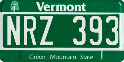 VT license plate NRZ393
