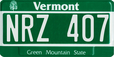 VT license plate NRZ407