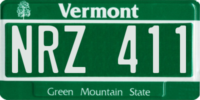VT license plate NRZ411