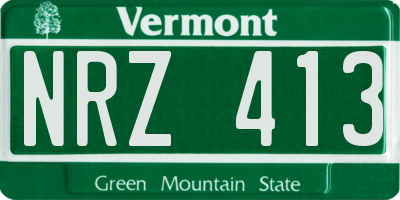 VT license plate NRZ413