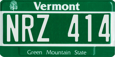 VT license plate NRZ414