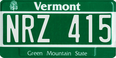 VT license plate NRZ415