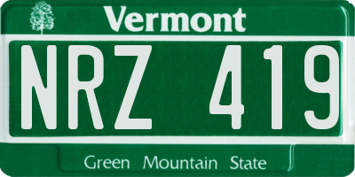 VT license plate NRZ419
