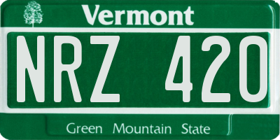 VT license plate NRZ420