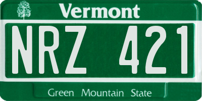 VT license plate NRZ421