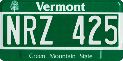 VT license plate NRZ425