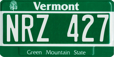 VT license plate NRZ427