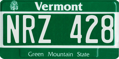 VT license plate NRZ428