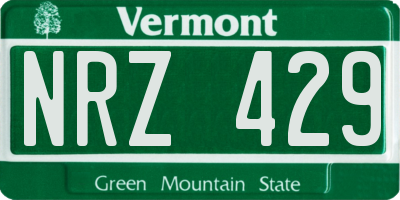 VT license plate NRZ429
