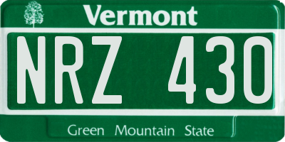 VT license plate NRZ430