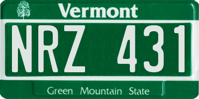 VT license plate NRZ431