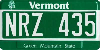 VT license plate NRZ435