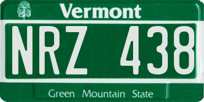 VT license plate NRZ438