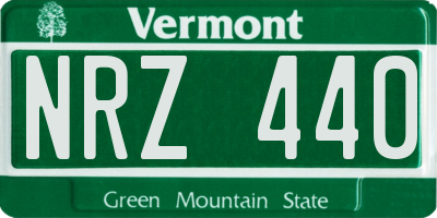 VT license plate NRZ440