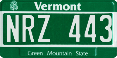 VT license plate NRZ443