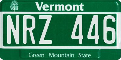 VT license plate NRZ446