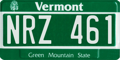VT license plate NRZ461