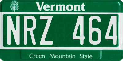 VT license plate NRZ464