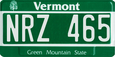 VT license plate NRZ465