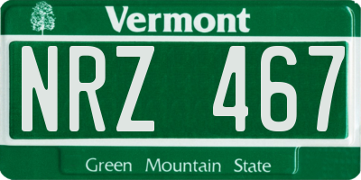 VT license plate NRZ467