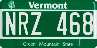 VT license plate NRZ468