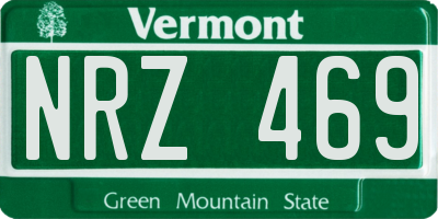 VT license plate NRZ469