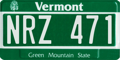 VT license plate NRZ471