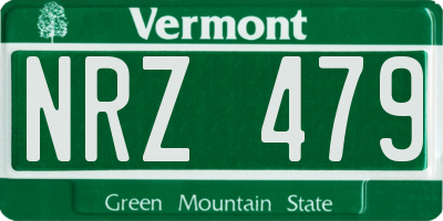 VT license plate NRZ479