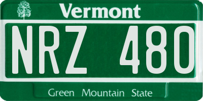 VT license plate NRZ480