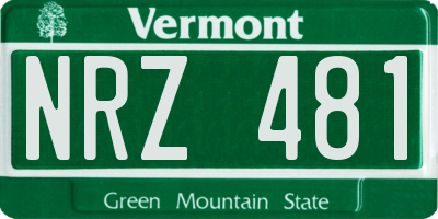 VT license plate NRZ481