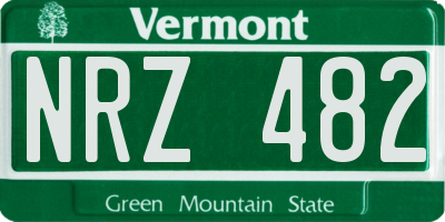 VT license plate NRZ482