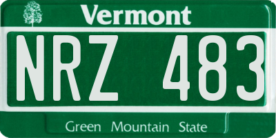 VT license plate NRZ483