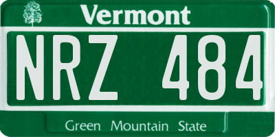 VT license plate NRZ484