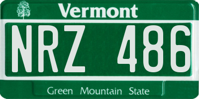VT license plate NRZ486