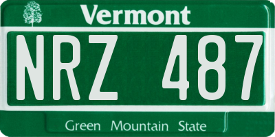 VT license plate NRZ487